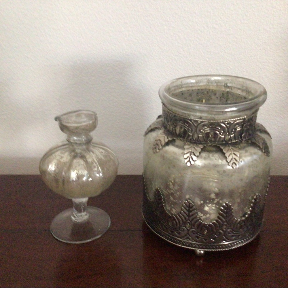 Pottery Barn Mercury Glass Vase Set